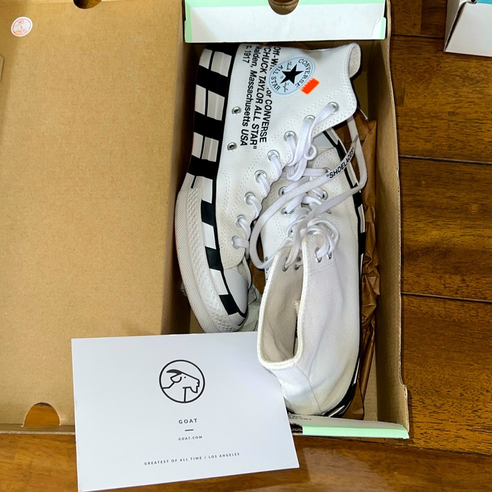 Authentic and certified GOAT Off-White Chuck Taylor Converse